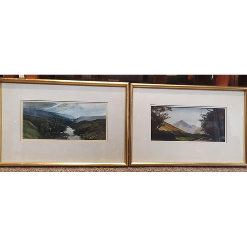 268 - 2 x pairs of oil paintings by JOAN SUTHERLAND of GT Gable from the road to Wastwater, etc