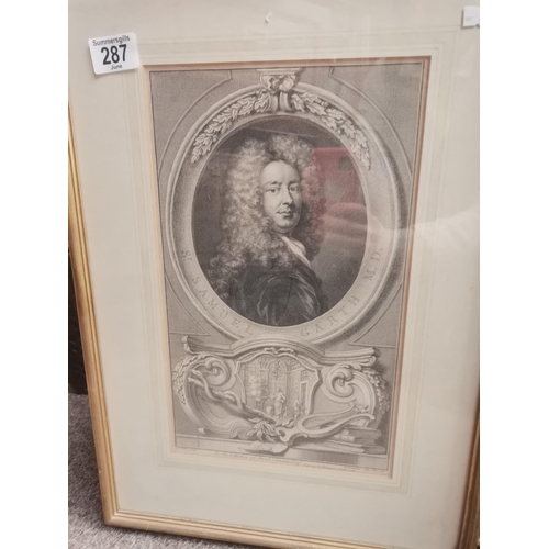 287 - 5 framed engravings