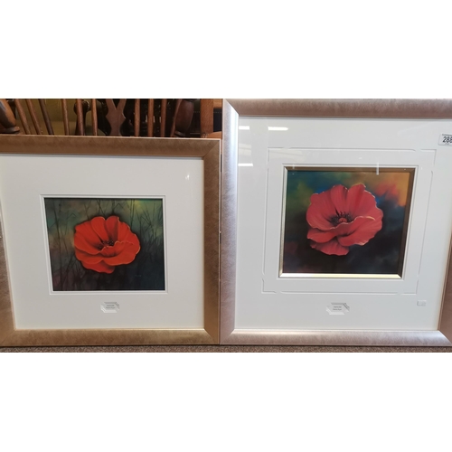 288 - Patrick Ryan (British, contemporary) Two pastel still life pictures, 'Papaver', framed. (2) Larger 2... 