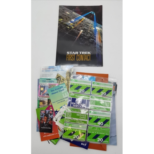 327 - Collection of phone cards incl Prison cards, Star Trek pre paid, BT payphone ltd edition smart card