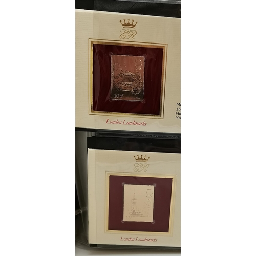 334 - A binder of fourteen '22ct Golden Replicas of British Stamps' FDCs, 