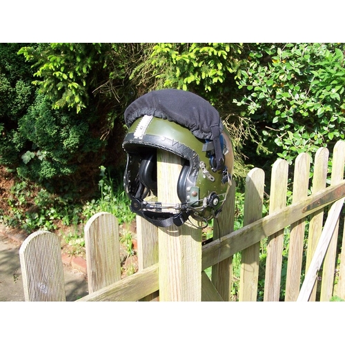 337 - British MK3C Aircrew Flying Helmet, 1980/1990, fitted with early attachment rail for early night vis... 