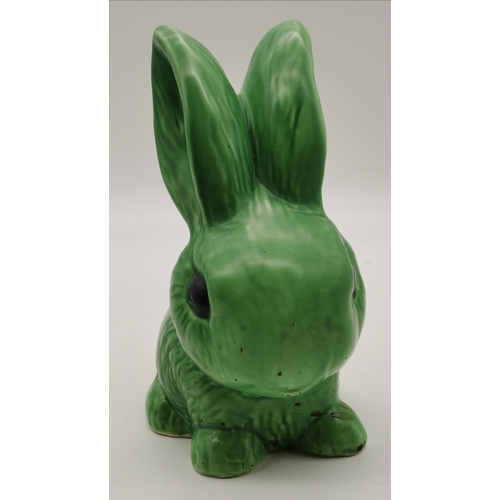 354 - Vintage green Sylvac bunny rabbit model 1027