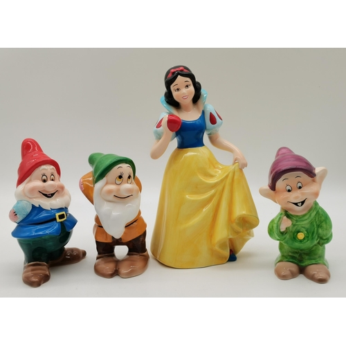 358 - Vintage Snow White figurine plus 3 dwarves