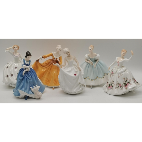 360 - x 6 Royal Doulton lady figures - Maureen 2481, Lorraine 3118, Kirsty 2381, Tracy 2736, First Dance 2... 