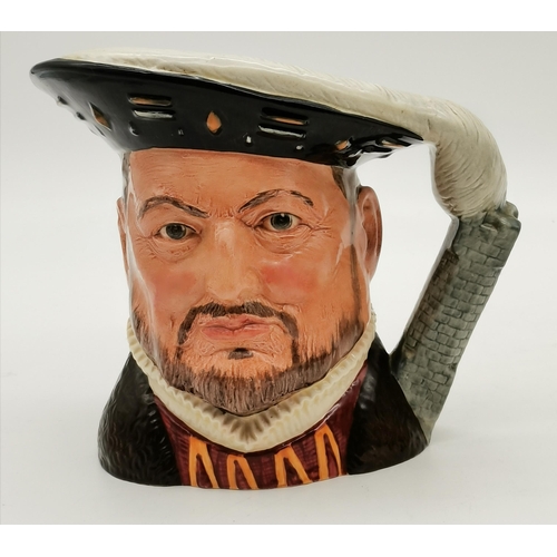 362 - x4 Royal Doulton Character jugs Henry VIII, Catherine of Aragon, Anne Boleyn and Jane Seymour 1970s