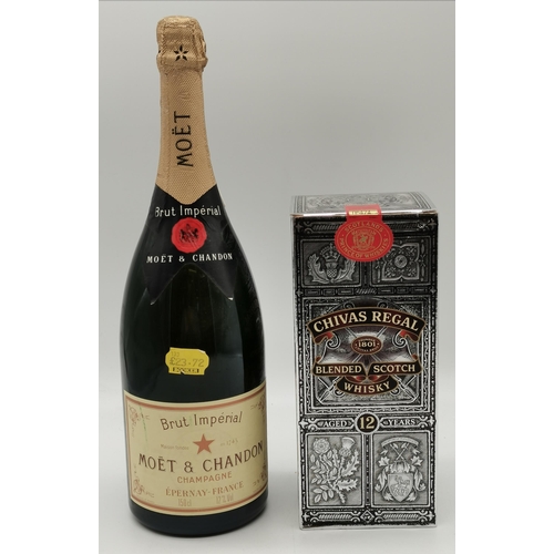 379 - 150cl Moet & Chandon Champagne plus Chivas Regal boxed 12 year Blended Scotch whisky