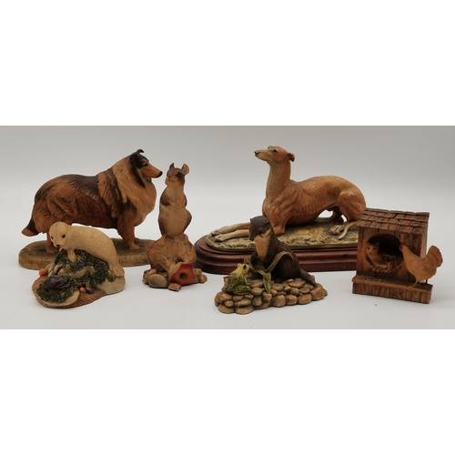 387 - x6 Border Fine Arts animal figures