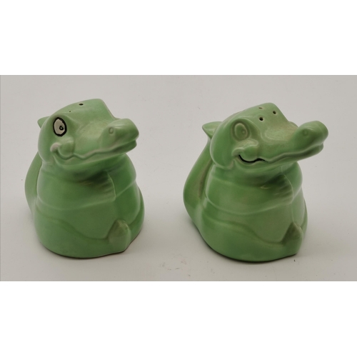 388 - Carltonware 3543 novelty items - crocodile tea pot, egg cups, cruet set etc