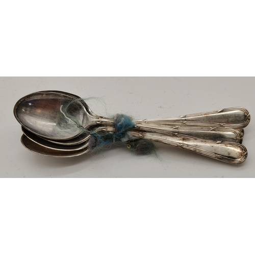 401 - A mixed group of silver and silver-plated items, including a Victorian silver-bladed fish knife by A... 