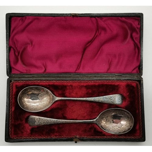 403 - A quantity of assorted silver spoons, etc., George III and later, including a late Victorian pair of... 