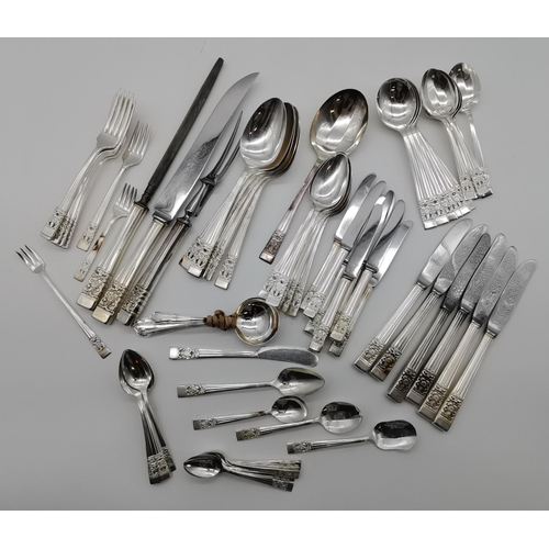 404 - A quantity of silver-plated 'Community' flatware including carving set, together with some other pla... 