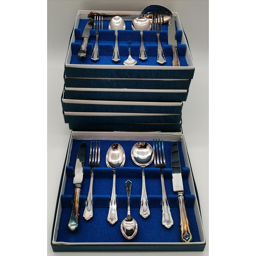 408 - A quantity of silver-plated flatware, settings for eight persons, by J B Chatterley & Sons Ltd, Birm... 