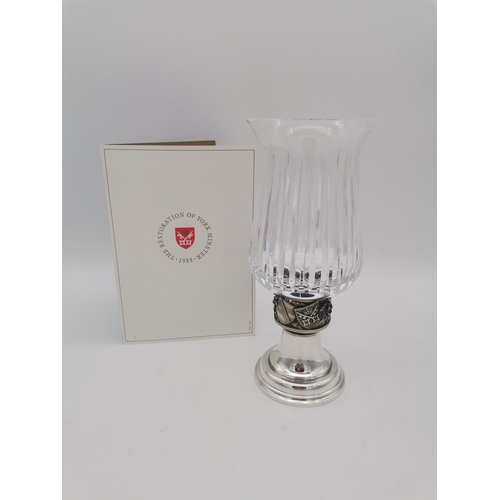 419B - York Minster interest: An Elizabeth II silver 'York Minster Restoration Candlelamp', by Hector Mille... 