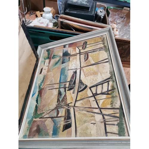 1269 - A collection of Antique watercolours and oil paintings