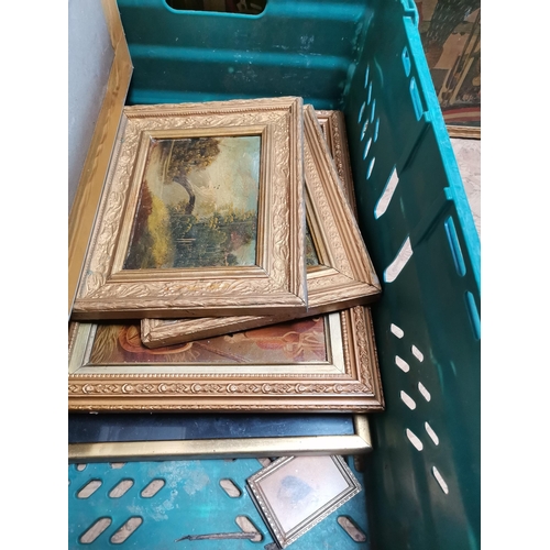 1269 - A collection of Antique watercolours and oil paintings