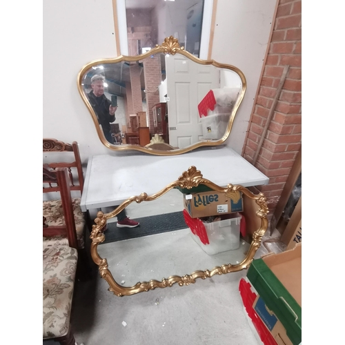 1314 - A near pair of large gilt wall mirrors