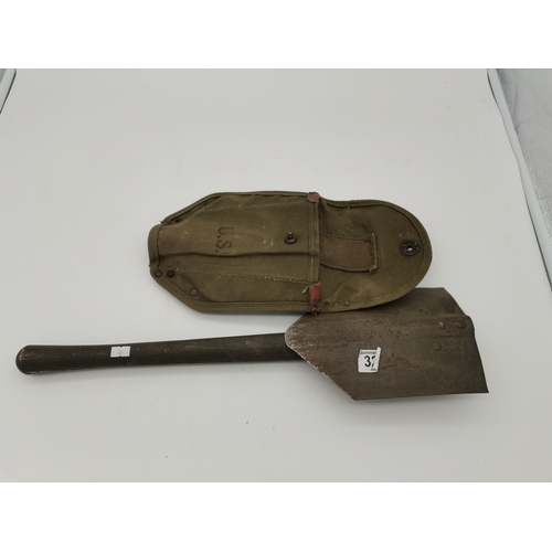 323 - US Army entrenching tool in case marked 