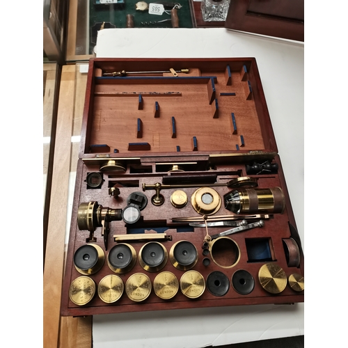 55 - A large Victorian brass binocular microscope, c.1870s, by R & J Beck, 31 Cornhill, London, no.6636, ... 