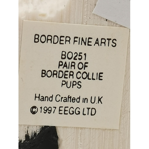 108 - Border Fine Arts Classic - 'Walkies' B0860 & 'Forbidden Fruit' Signed on base Ray Ayres 2004 B0928 p... 