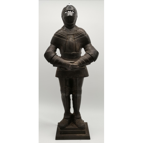 49 - Cast iron fireside companion in shape of knight