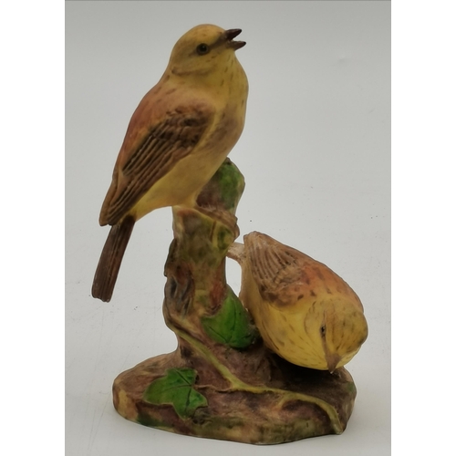 50 - Goebel Rabbit, Royal Worcester 'Yellow Hammer' and Clay Falcon bird of prey