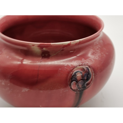 645 - A Moorcroft pottery Flamminian ware squat vase, c.1910, designed by William Moorcroft for Liberty & ... 
