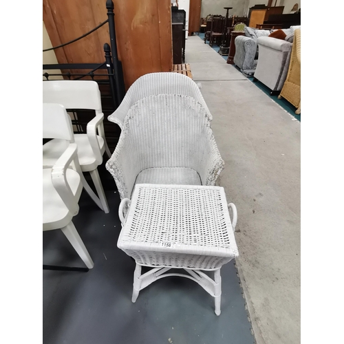 1158 - x 2 LLoyd Loom chairs plus basket