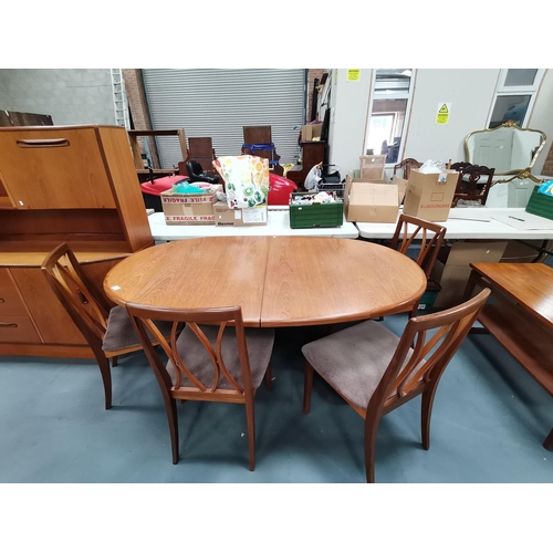 1163 - Retro Teak 1960's Mid Century extendable dining table and 4 chairs by G Plan Victor Wilkins Fresco r... 