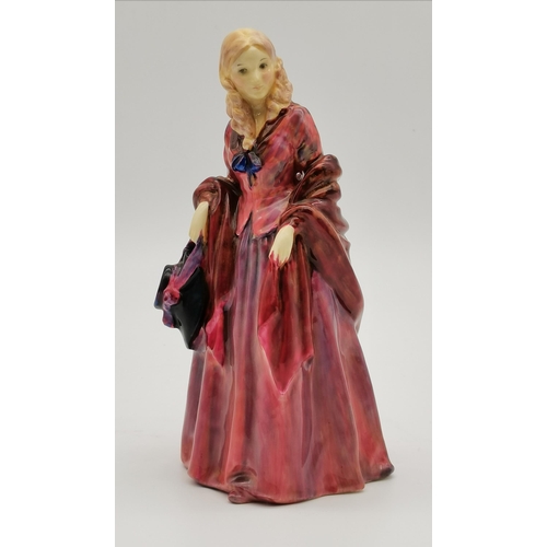 110 - An early Royal Doulton lady figure, 'Kathleen', HN1279, impressed marks, dark green factory printed ... 