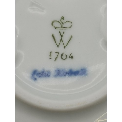 136 - Two Wallendorf porcelain bowls stamped to base D20cm