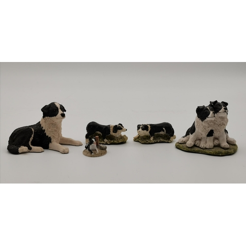 137 - A collection of Border Collie figures by Border Fine Arts and others (7)