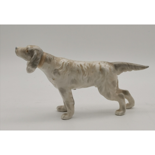 153 - Beswick spaniel 'Champion Horseshoe Primula', Small Beswick black and white Spaniel plus Rex Valenci... 