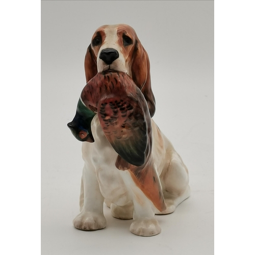 154 - x3 Royal Doulton Springer spaniels two with pheasants in mouth - HN1109, HN1028 and HN1138