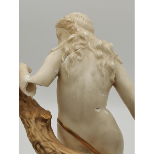 206 - Large Royal Worcester figurine 'The Bather Surprised' A/F Modelled by Sir Thomas Brock H60cm