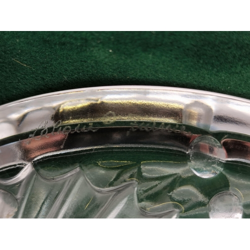 239 - A Lalique part frosted crystal Pisces Ashtray with etched signature Lalique France to under rim D15.... 