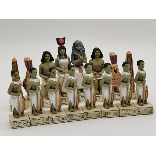 262 - The Romans Vs The Egyptians hand painted chess set by Italfama