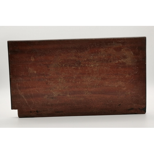 27 - A mahogany wall bracket, with C-scroll support. Approx. 29cm high, 37.5cm wide, 21cm deep