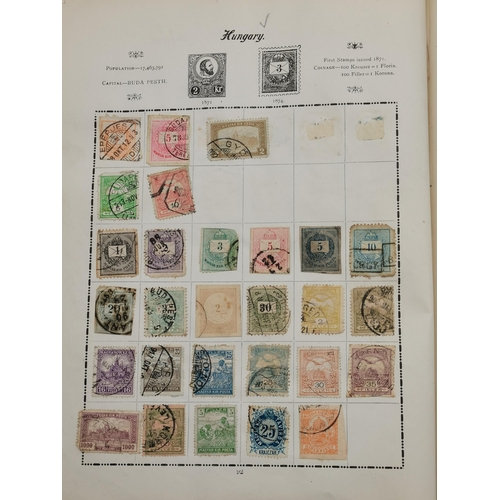 285 - An Excelsior Postage Stamp Album and a Centurion Stamp Album, together with first day covers and loo... 