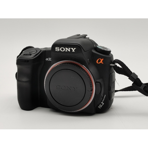 288 - A Sony DSLR-A200 digital SLR camera; together with a Sony 3.5-5.6/18-70 lens; a Sigma DG 70-300mm/1:... 