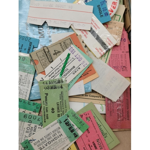 289 - A collection of assorted vintage travel tickets, including rail, platform only, ferry, etc. (Qty)