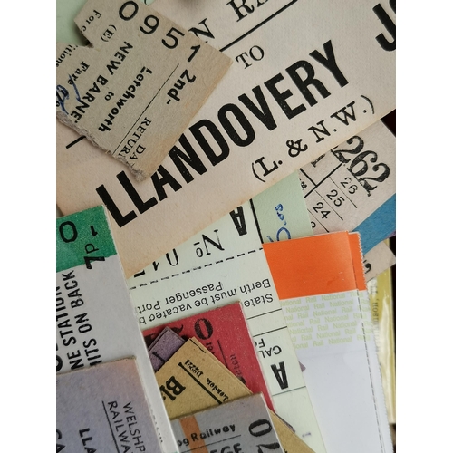 289 - A collection of assorted vintage travel tickets, including rail, platform only, ferry, etc. (Qty)