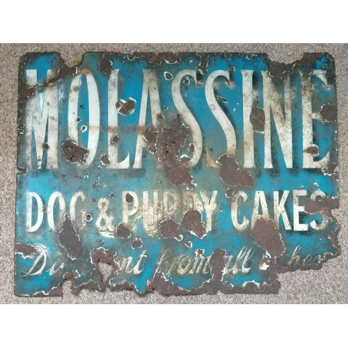 3 - An enamel advertising sign, early 20th Century, for 'Molassine Dog & Puppy Cakes - Different from al... 