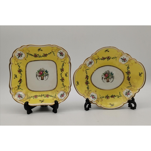 339 - A pair of Meissen porcelain floral plates, each with underglaze blue crossed swords mark to back, ha... 