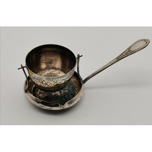 361 - A small group of mixed silver-plated items, including three sets of six coffee bean spoons, a cruet ... 