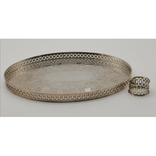 363 - A quantity of silver and silver-plated wares comprising a circular silver-backed hand mirror, marks ... 