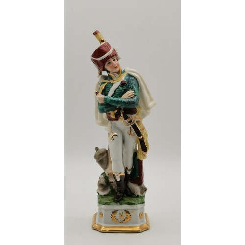 47 - A group of porcelain military figures, modelled as Napoleonic and British late 18th/early 19th Centu... 