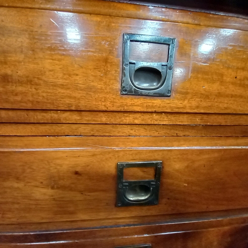 Antique Oak filing with 6 drawers W135cm x D51cm x H90cm