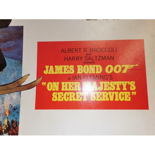 788 - James Bond, On Her Majesty's Secret Service - American half sheet movie poster on board, 1969, direc... 