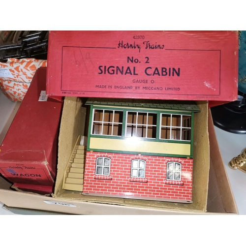 Vintage Hornby train M1 goods set in box, track and extras in original